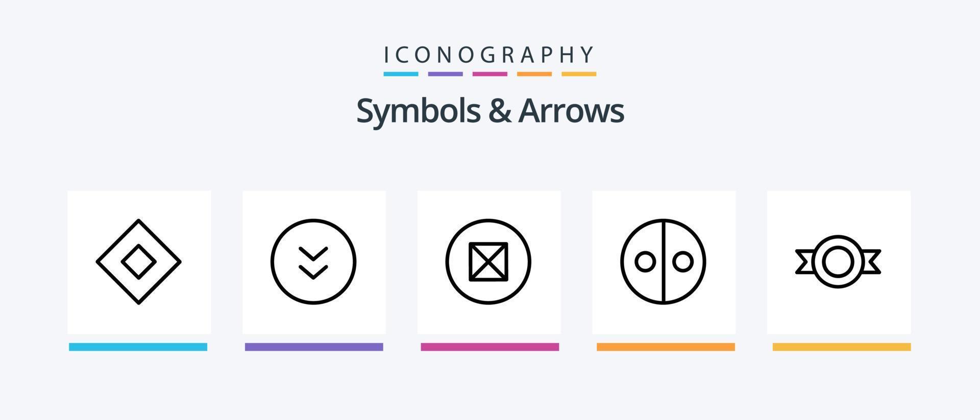 Symbols and Arrows Line 5 Icon Pack Including shipping. symbols. cosmos. symbolism. safety. Creative Icons Design vector