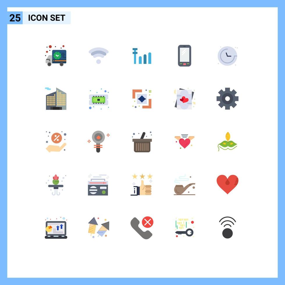 25 User Interface Flat Color Pack of modern Signs and Symbols of navigation direction signal compass huawei Editable Vector Design Elements