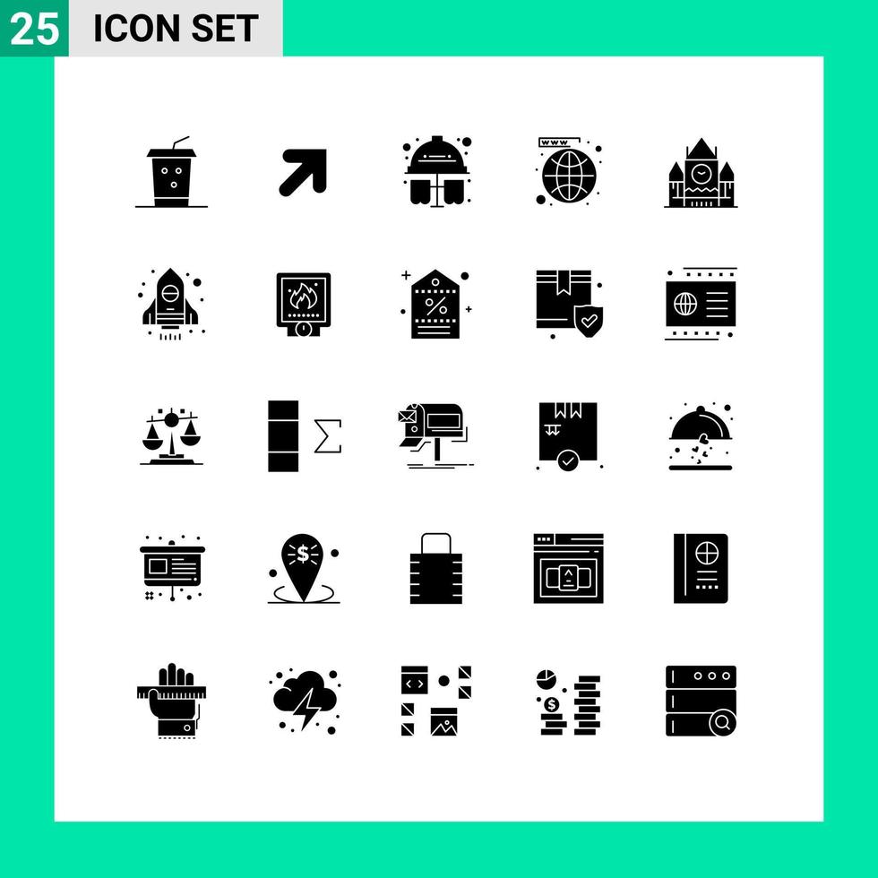 User Interface Pack of 25 Basic Solid Glyphs of government canada chemical worldwide social Editable Vector Design Elements