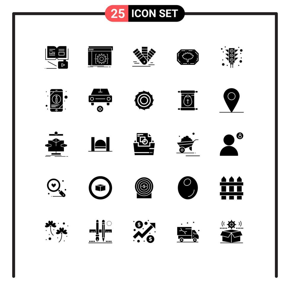 25 User Interface Solid Glyph Pack of modern Signs and Symbols of city bangladesh monogram software bangladesh label pms Editable Vector Design Elements