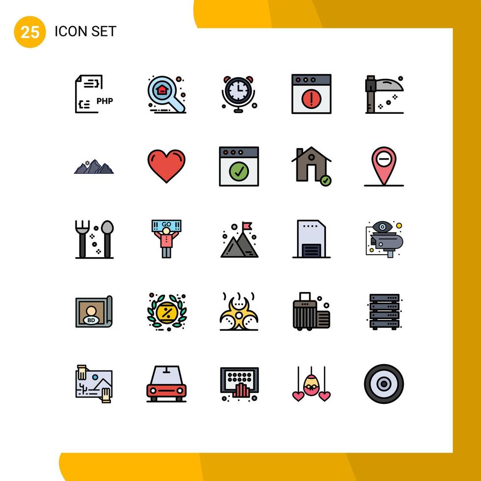 paquete de iconos de vector de stock de 25 signos y símbolos de línea para vacaciones mac explorar aplicación internet de cosas elementos de diseño de vector editables