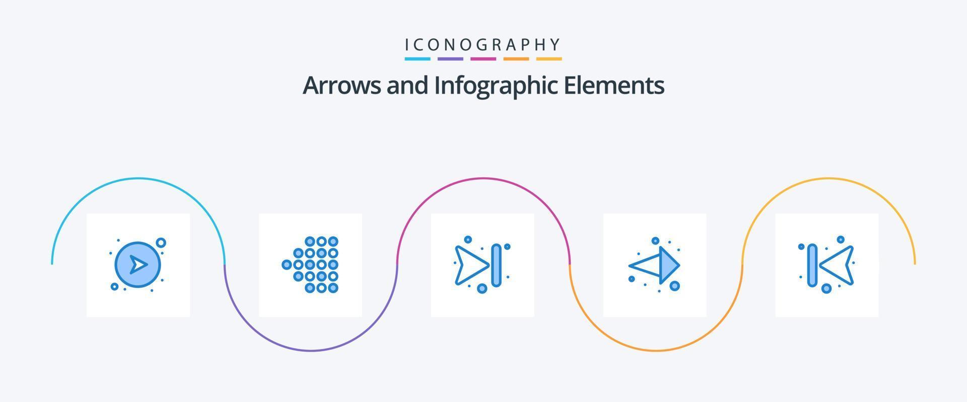 Arrow Blue 5 Icon Pack Including . back. forward. forward. right vector
