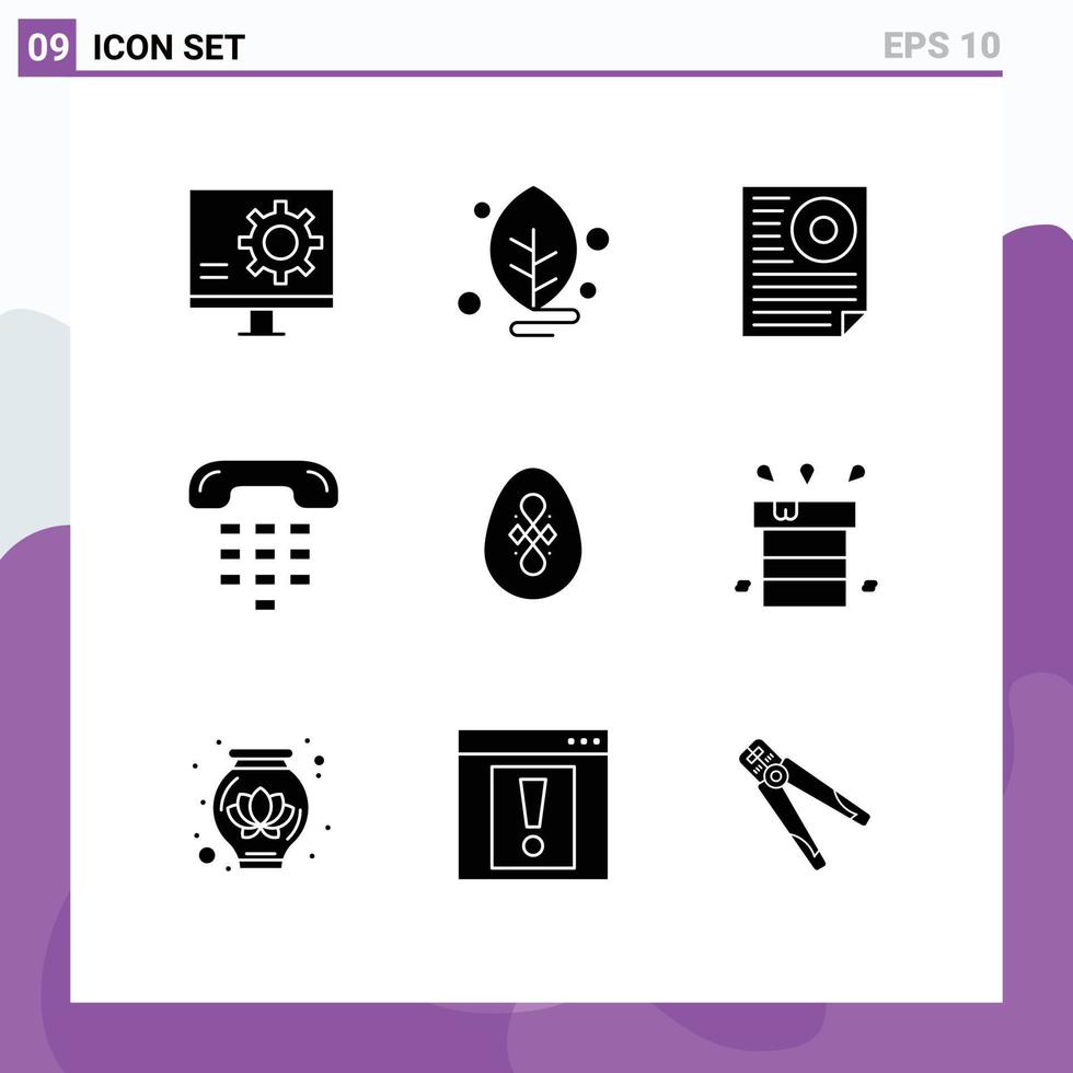 9 Creative Icons Modern Signs and Symbols of device communication science call page Editable Vector Design Elements