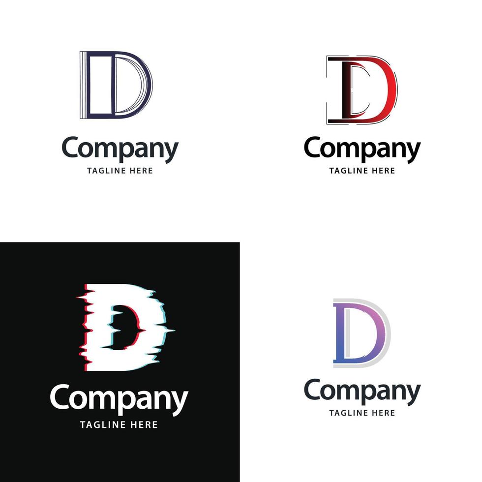 Letter D Big Logo Pack Design Creative Modern logos design for your business vector