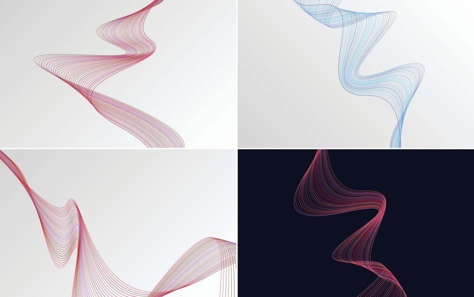 modern wave curve abstract presentation background Pack vector