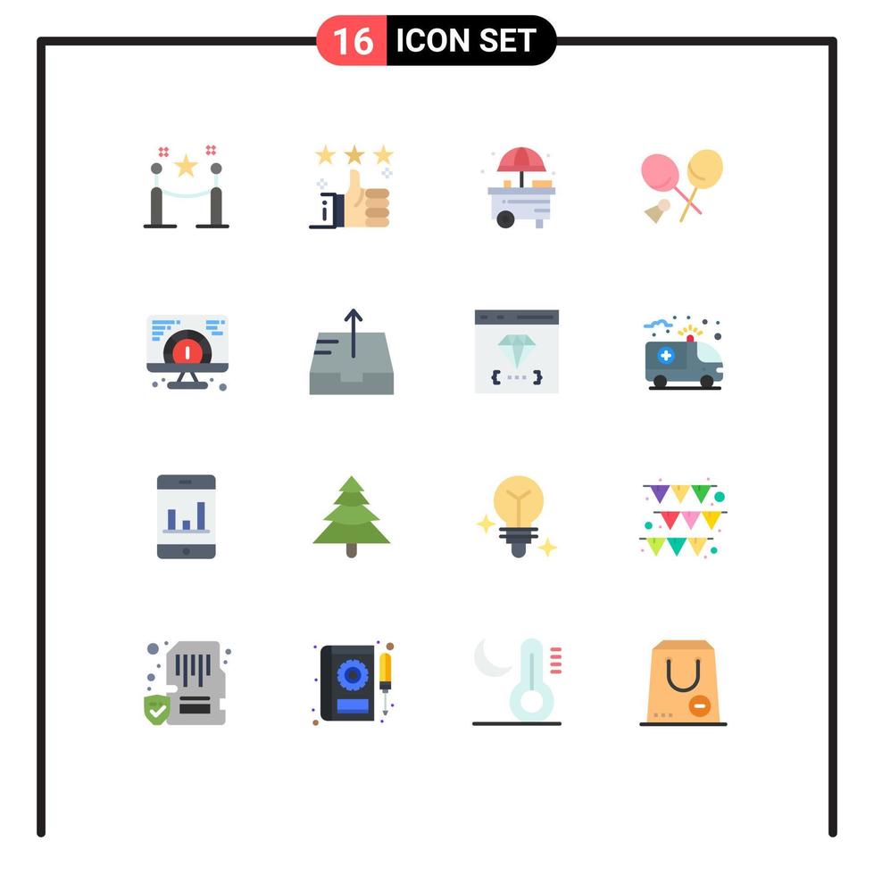 Stock Vector Icon Pack of 16 Line Signs and Symbols for web spring star sports badminton Editable Pack of Creative Vector Design Elements