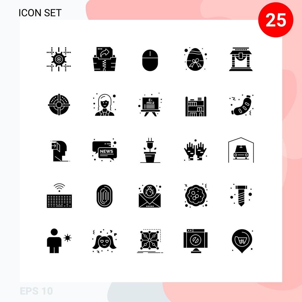 Universal Icon Symbols Group of 25 Modern Solid Glyphs of bridge nature devices gift easter Editable Vector Design Elements