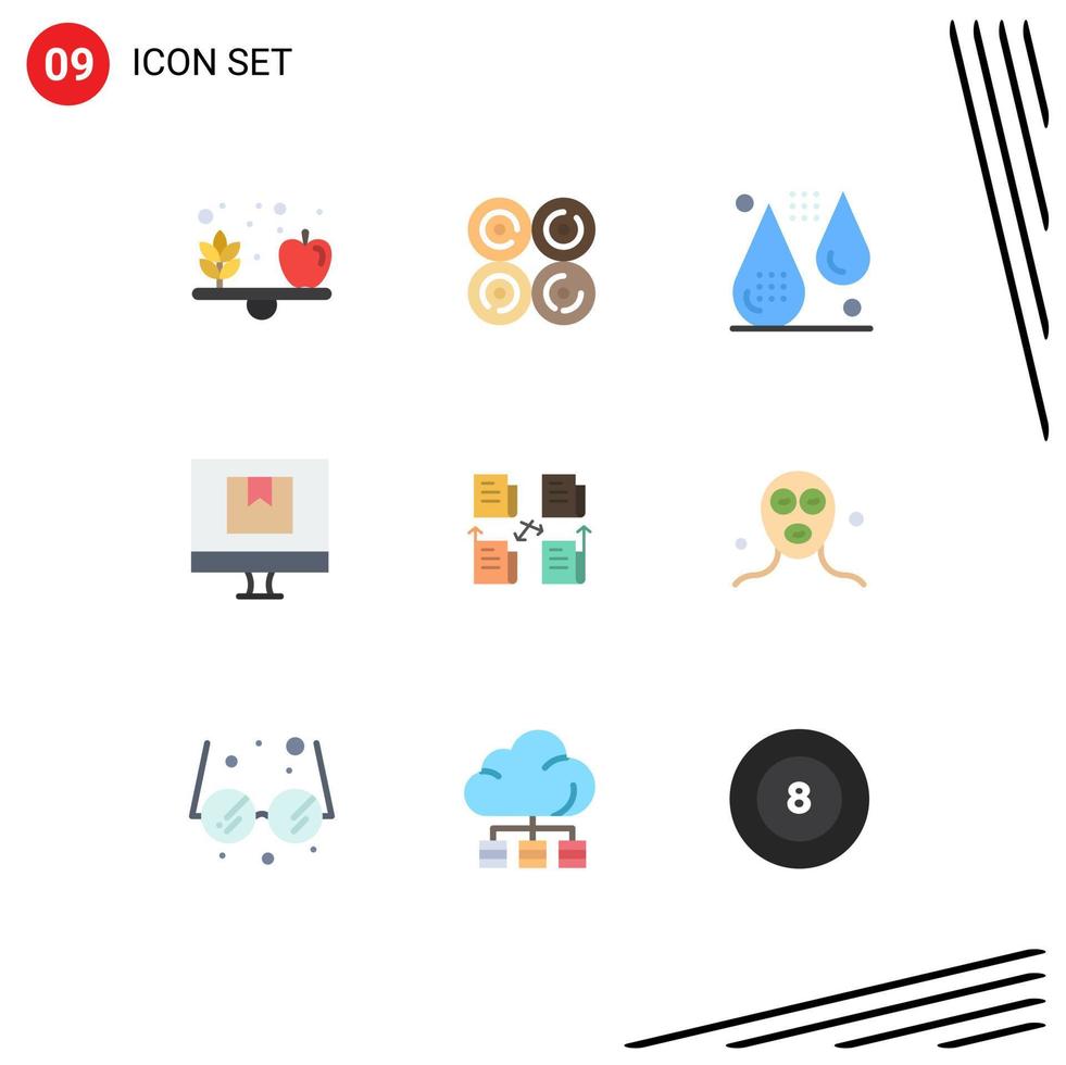User Interface Pack of 9 Basic Flat Colors of online delivery blood commerce form Editable Vector Design Elements