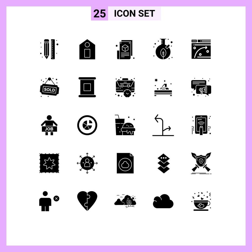 paquete de iconos de vector de stock de 25 signos y símbolos de línea para elementos de diseño de vector editables de diseño de hoja de página de blog de planta de tarro