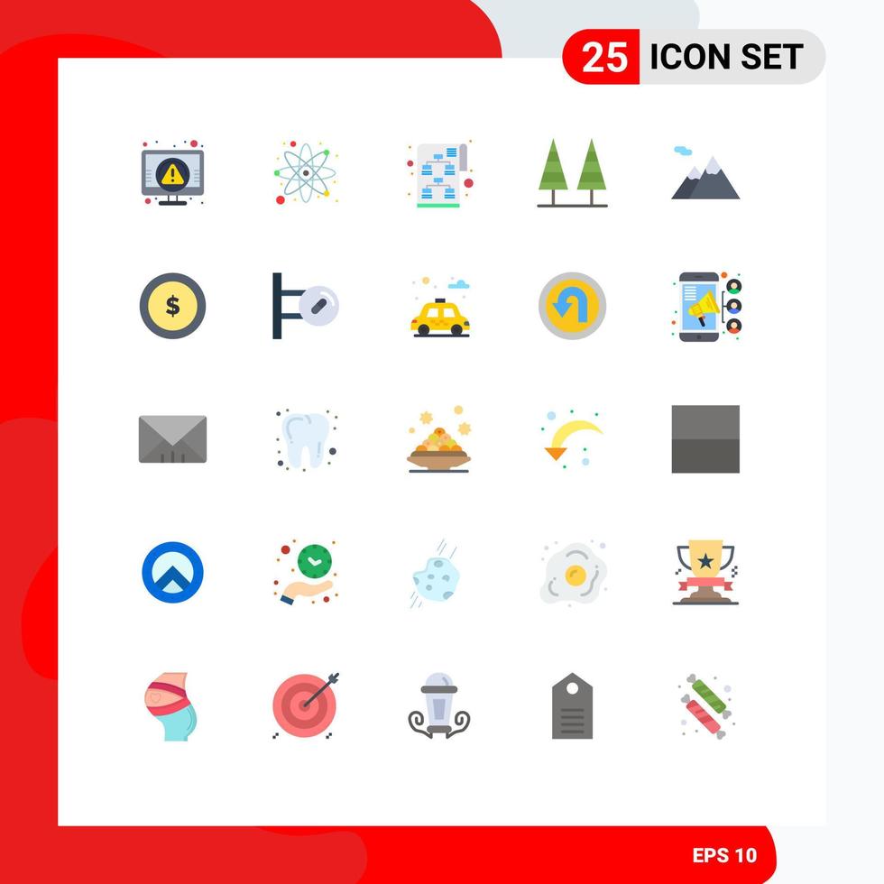 25 Creative Icons Modern Signs and Symbols of tree nature research forest start up Editable Vector Design Elements