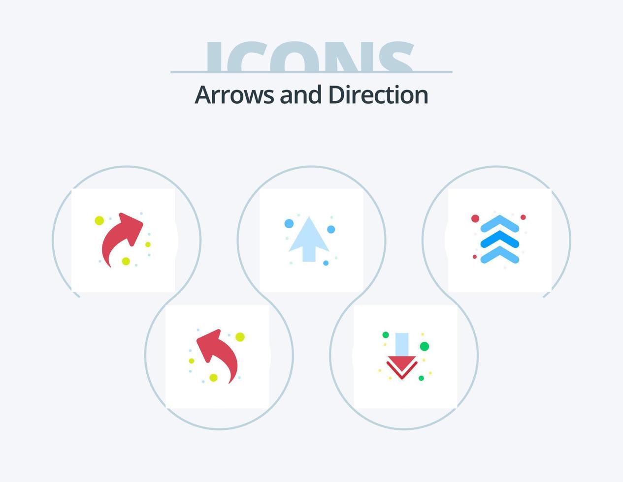 paquete de iconos planos de flecha 5 diseño de iconos. . . Cuota. dirección. flechas vector