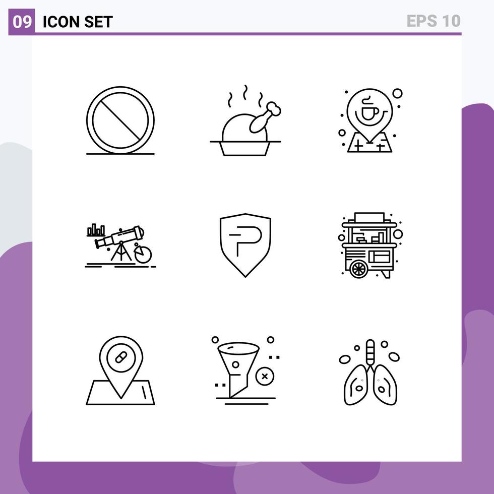 9 Creative Icons Modern Signs and Symbols of pivx market cup forecast analytics Editable Vector Design Elements