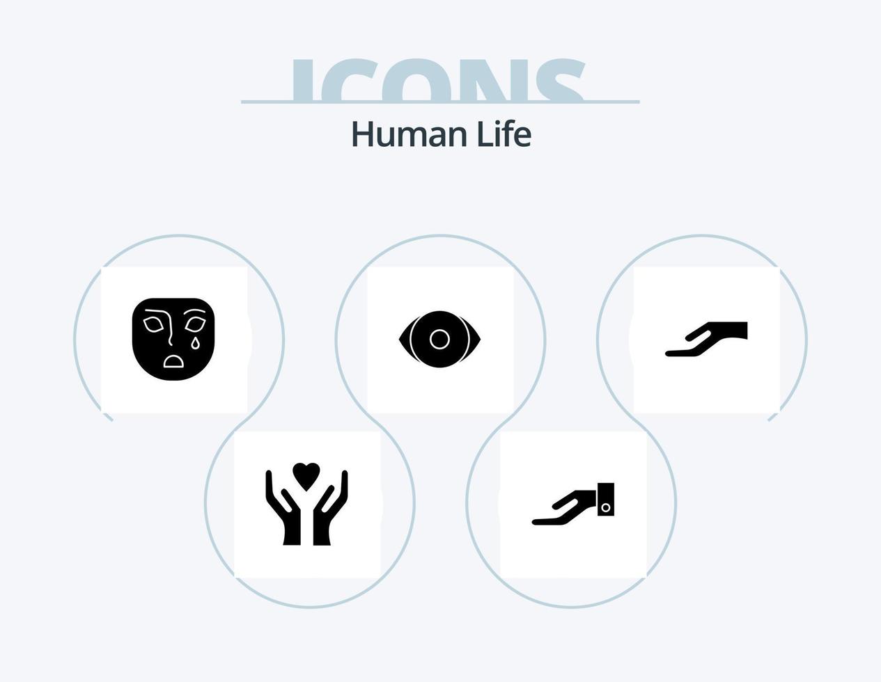 Human Glyph Icon Pack 5 Icon Design. . face. . hand vector