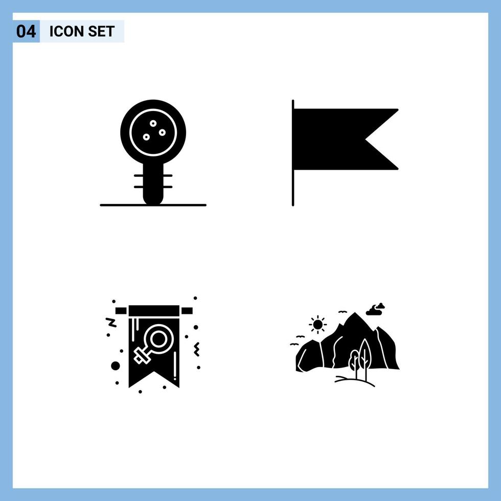 User Interface Solid Glyph Pack of modern Signs and Symbols of biology day laboratory flag invite Editable Vector Design Elements