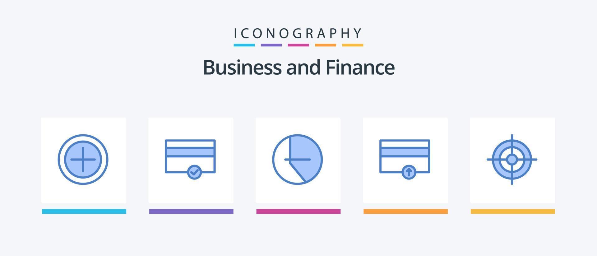 Finance Blue 5 Icon Pack Including . payments. shoot. Creative Icons Design vector