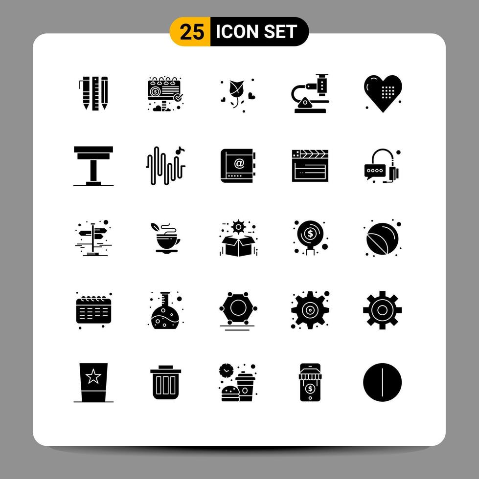 25 Creative Icons Modern Signs and Symbols of microscope laboratory marketing chemistry propose Editable Vector Design Elements