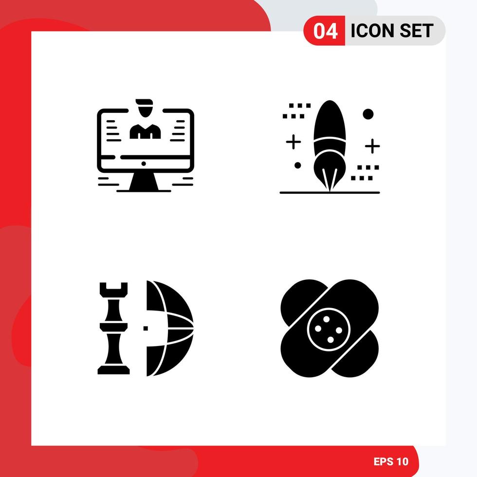 Modern Set of Solid Glyphs and symbols such as user painting report coding global Editable Vector Design Elements