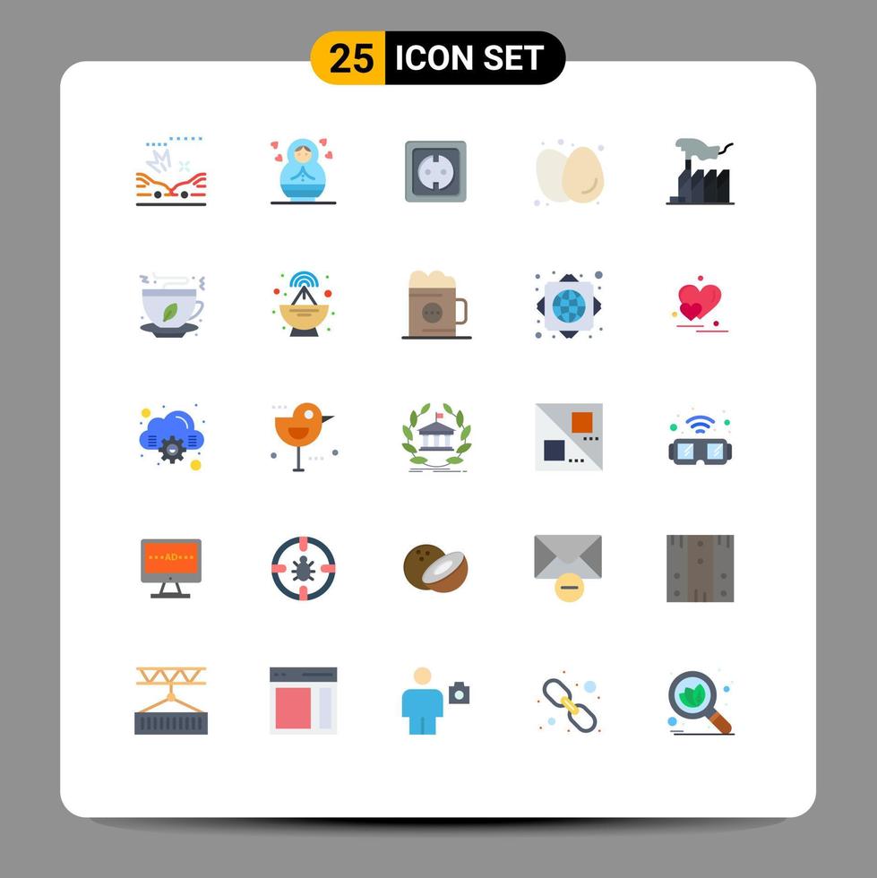 25 Creative Icons Modern Signs and Symbols of despotism food plug eggs breakfast Editable Vector Design Elements