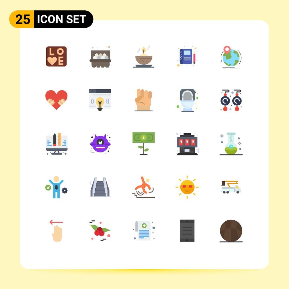 paquete de iconos de vector de stock de 25 signos y símbolos de línea para elementos de diseño de vector editables de boceto de globo de vela en todo el mundo