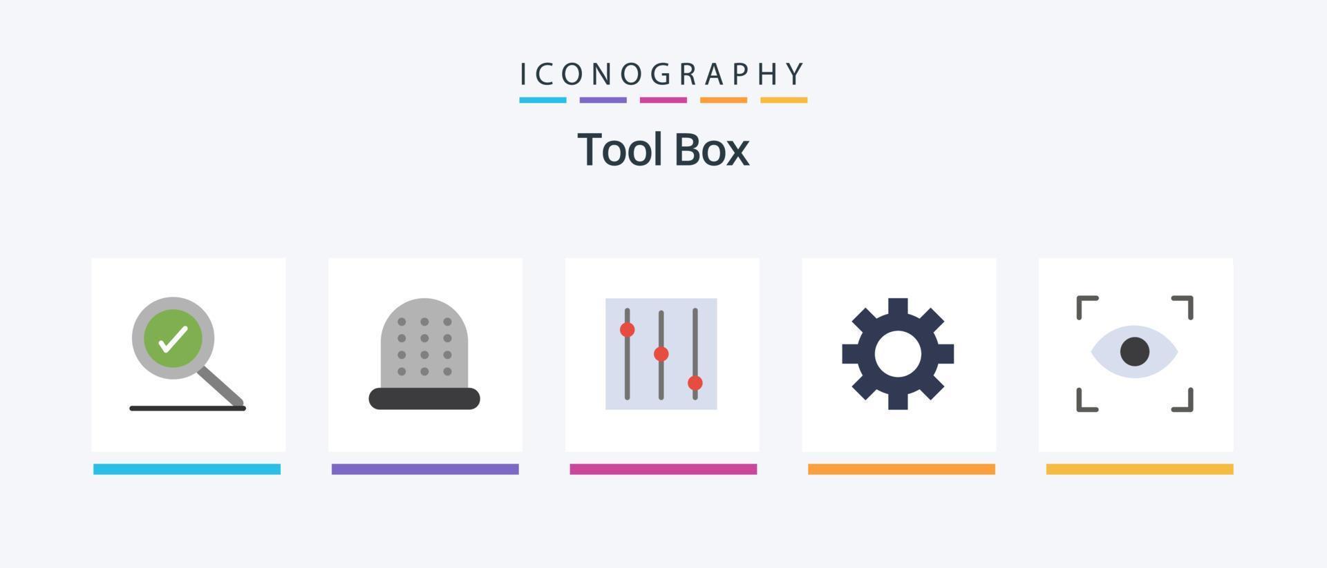 Tools Flat 5 Icon Pack Including . tools. . Creative Icons Design vector