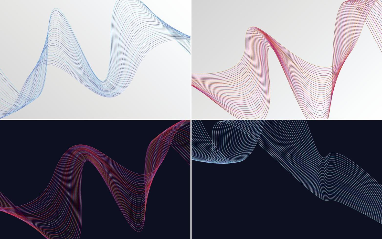 modern wave curve abstract presentation background Pack vector