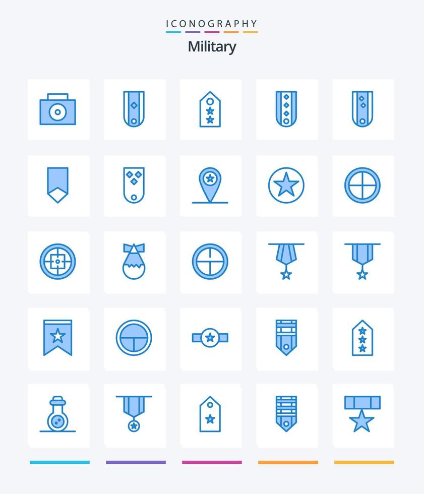 Creative Military 25 Blue icon pack  Such As achievement. rank. rank. military. diamonds vector