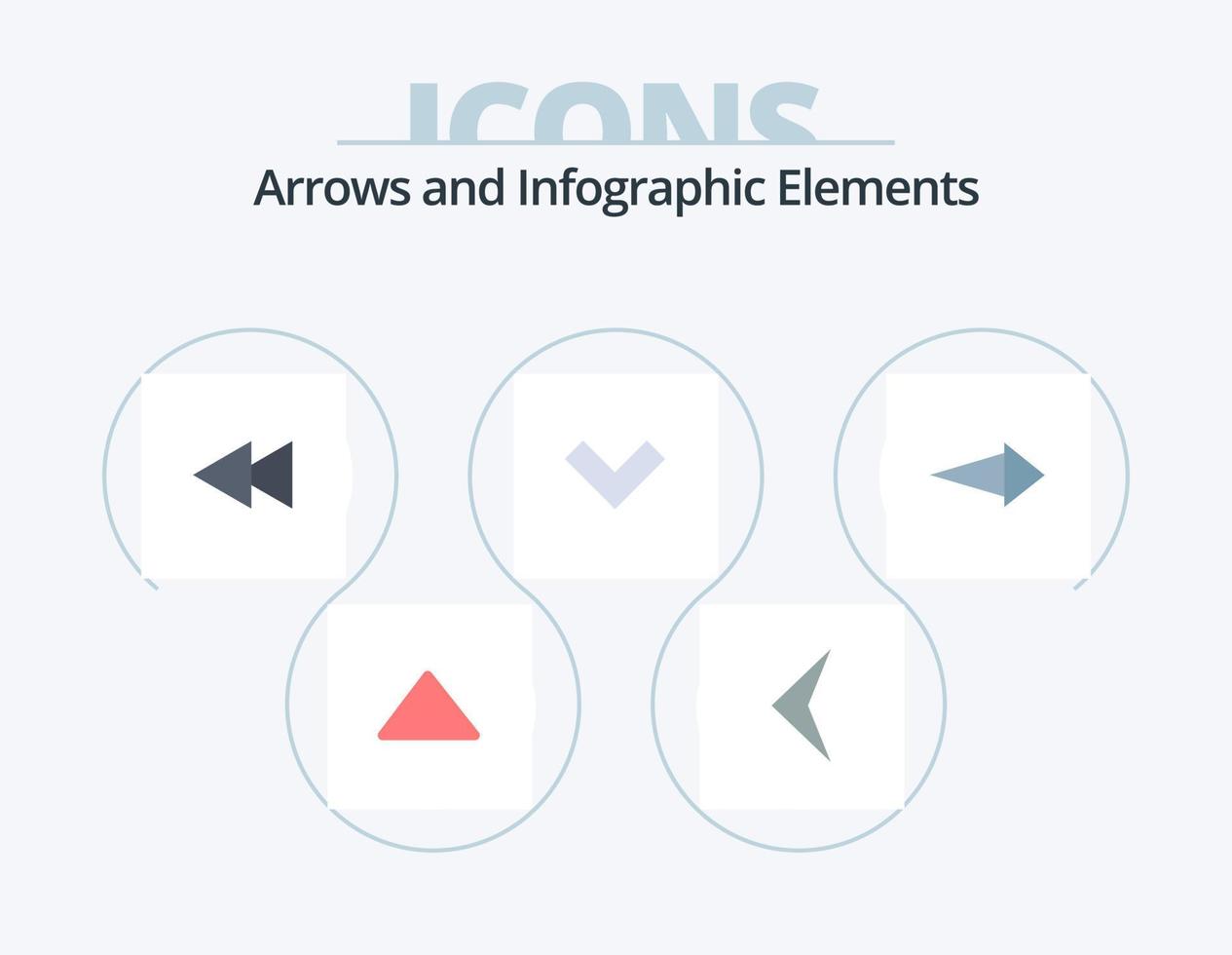 Arrow Flat Icon Pack 5 Icon Design. . right. back. arrow. down vector