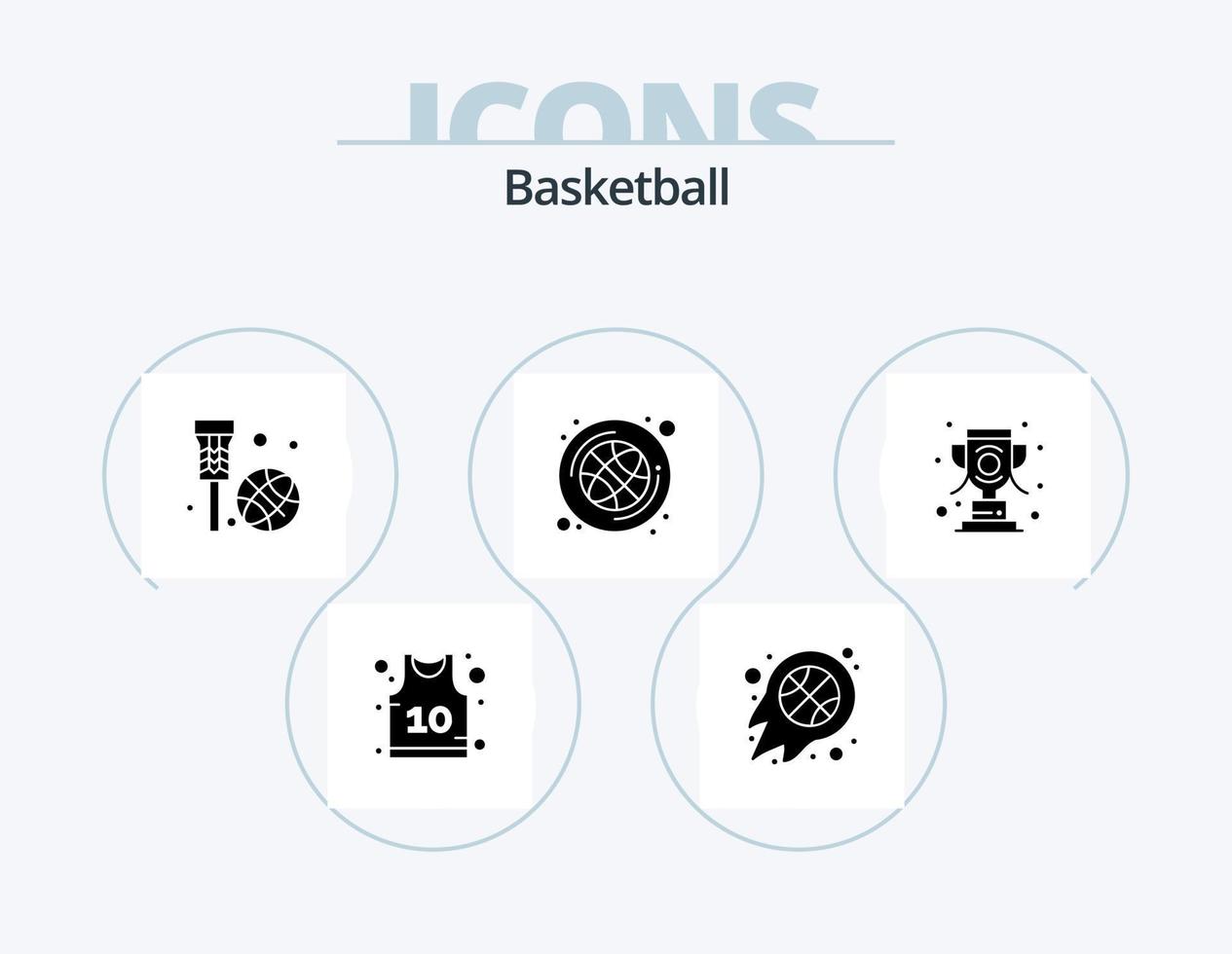 Basketball Glyph Icon Pack 5 Icon Design. sport. sport. basket. basketball. sport vector