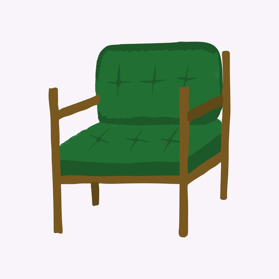 Hand Drawn Flat Chair and Home Item vector