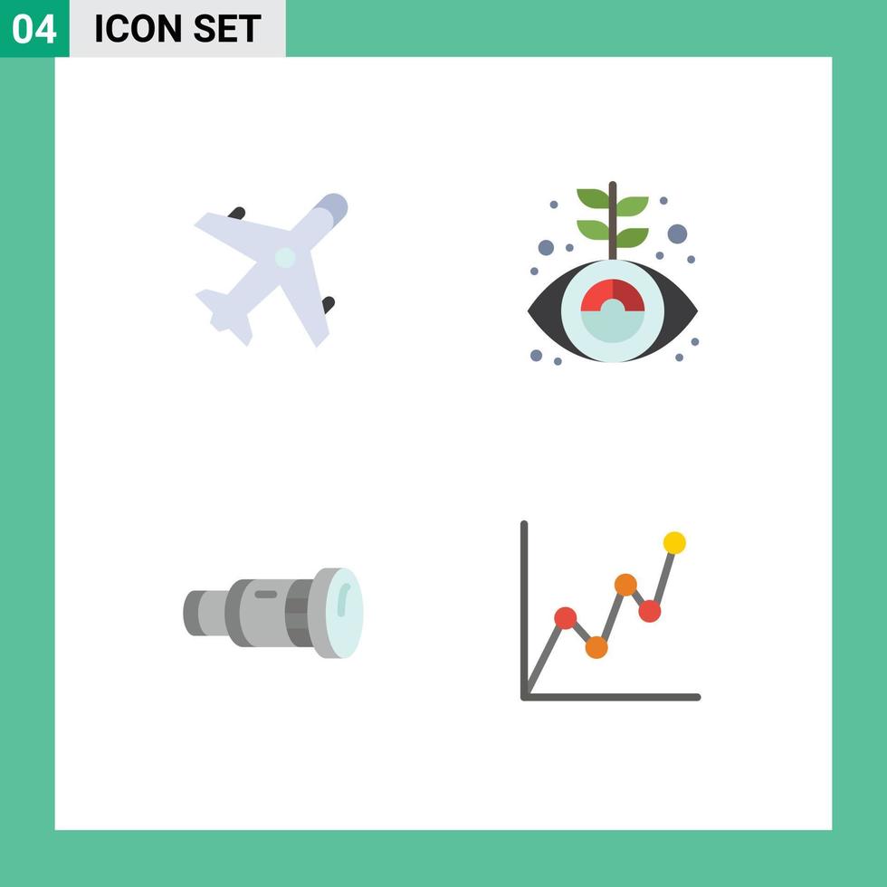 User Interface Pack of 4 Basic Flat Icons of ecommerce camcorder shopping growth device Editable Vector Design Elements