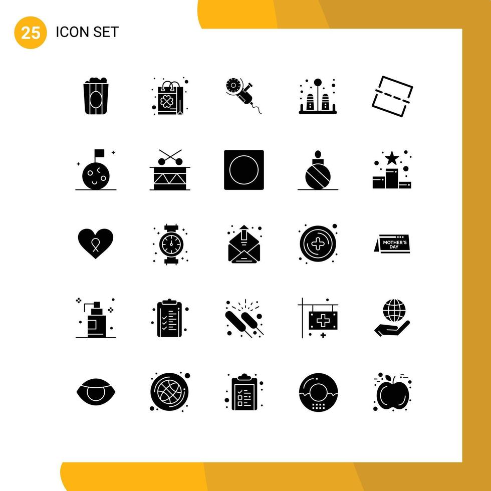 25 Thematic Vector Solid Glyphs and Editable Symbols of image salt shopping pepper tool Editable Vector Design Elements