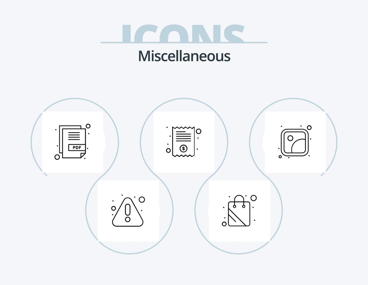 paquete de iconos de línea miscelánea 5 diseño de iconos. información escribe. cámara. herramienta. editar vector