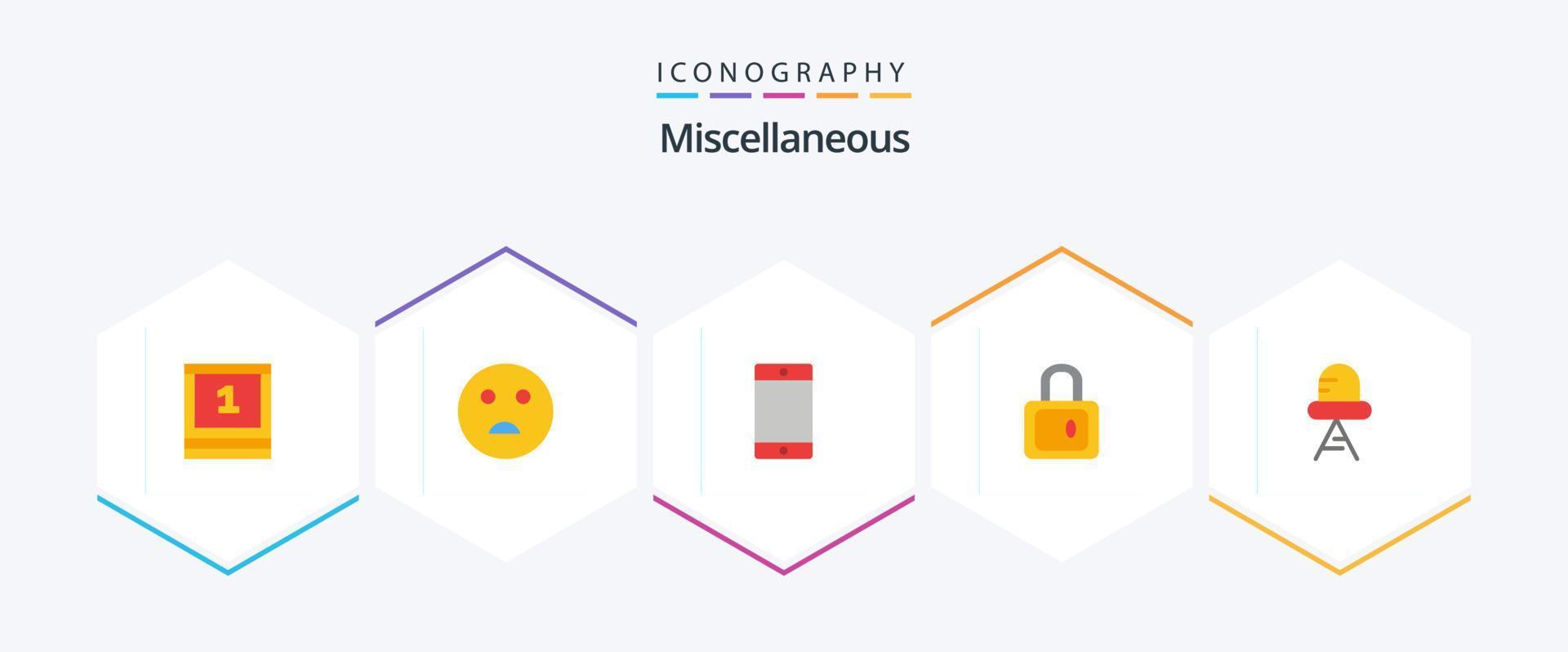 Miscellaneous 25 Flat icon pack including . light. cell. led. study vector