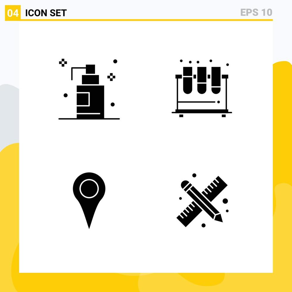Creative Icons Modern Signs and Symbols of gel location chemistry lab pin Editable Vector Design Elements