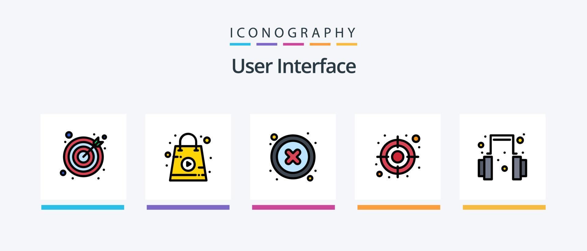 User Interface Line Filled 5 Icon Pack Including message. bubble. online. user. interface. Creative Icons Design vector