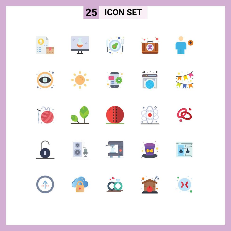 Stock Vector Icon Pack of 25 Line Signs and Symbols for add case echography kit egg Editable Vector Design Elements
