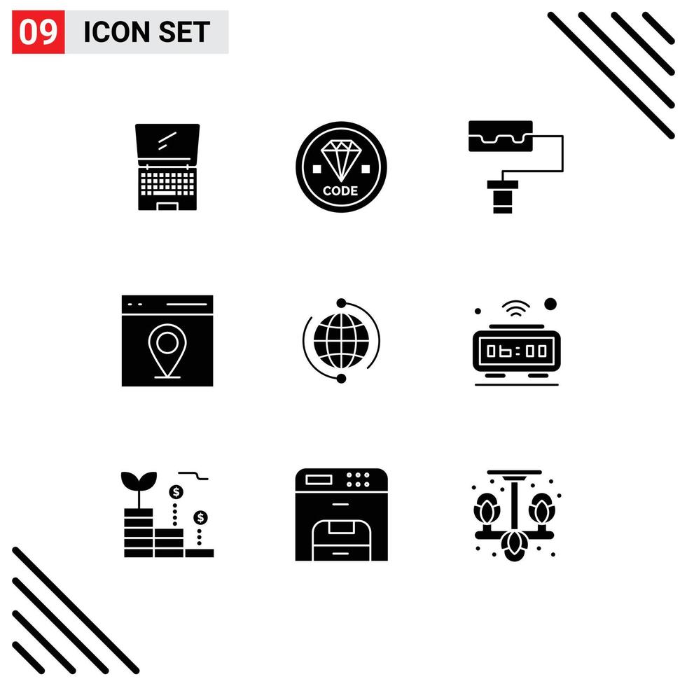 9 Creative Icons Modern Signs and Symbols of business user development map communication Editable Vector Design Elements