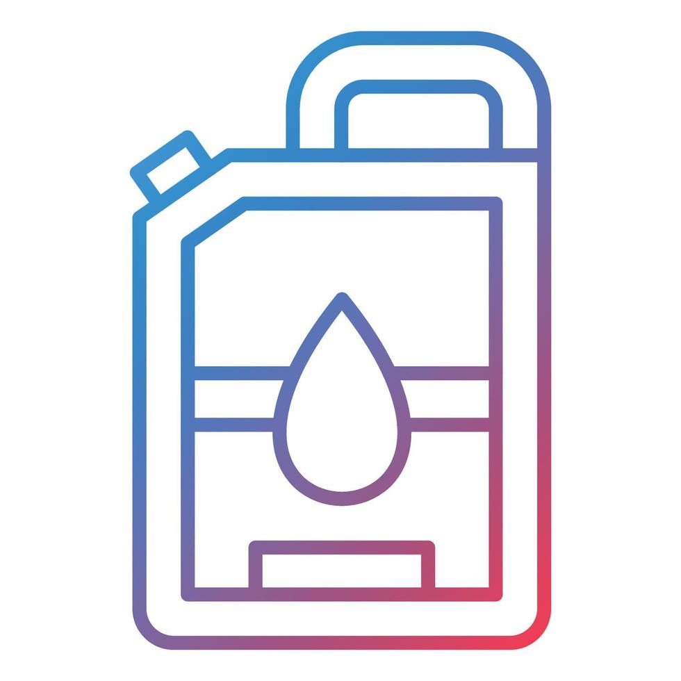 icono de gradiente de línea de combustible vector