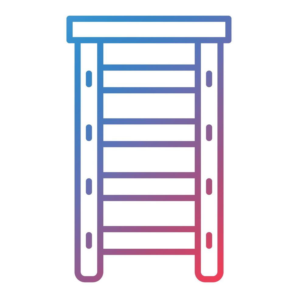 Ladder Line Gradient Icon vector