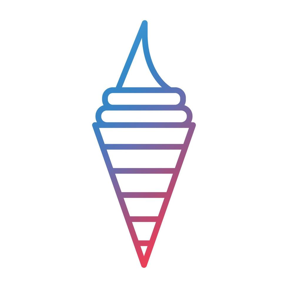 Ice Cream Line Gradient Icon vector