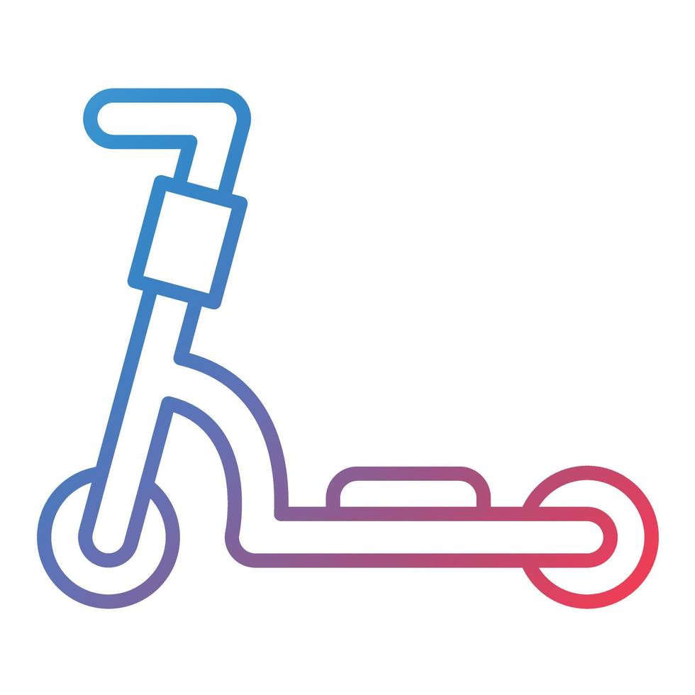 Kick Scooter Line Gradient Icon vector