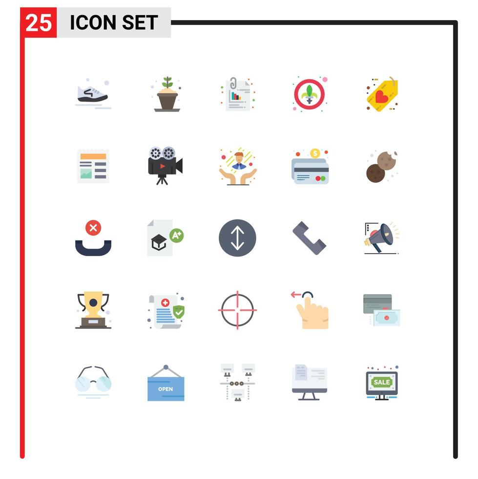 25 iconos creativos signos y símbolos modernos de lys festival pot decoración oficina elementos de diseño vectorial editables vector