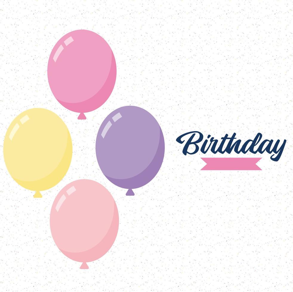 Happy Birthday To you Balloon background for party holiday birthday promotion card poster vector