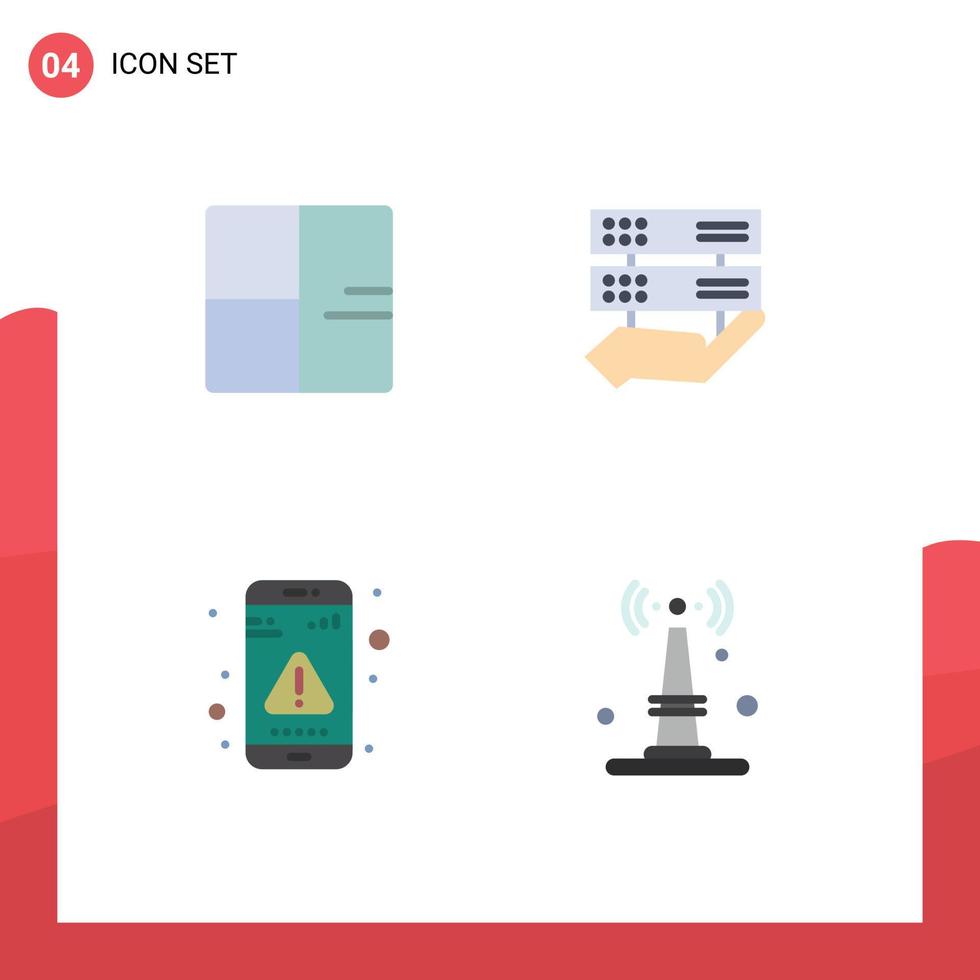 Stock Vector Icon Pack of 4 Line Signs and Symbols for architecture app map hand interaction Editable Vector Design Elements