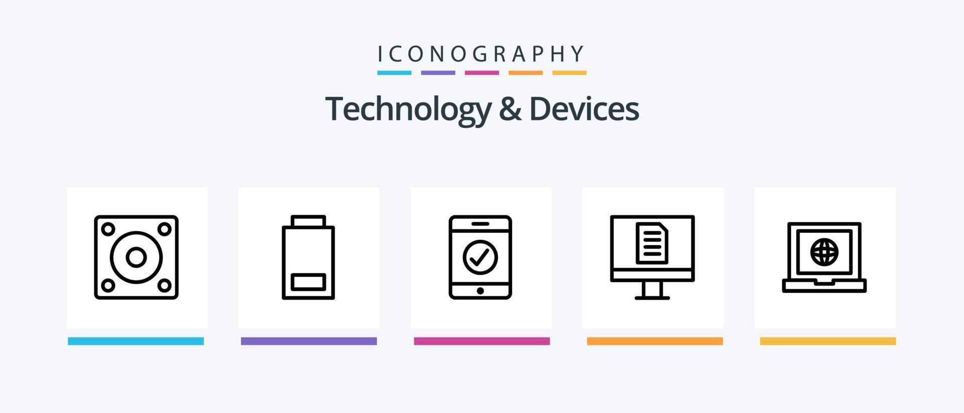 Devices Line 5 Icon Pack Including . shield. wifi. network. Creative Icons Design vector