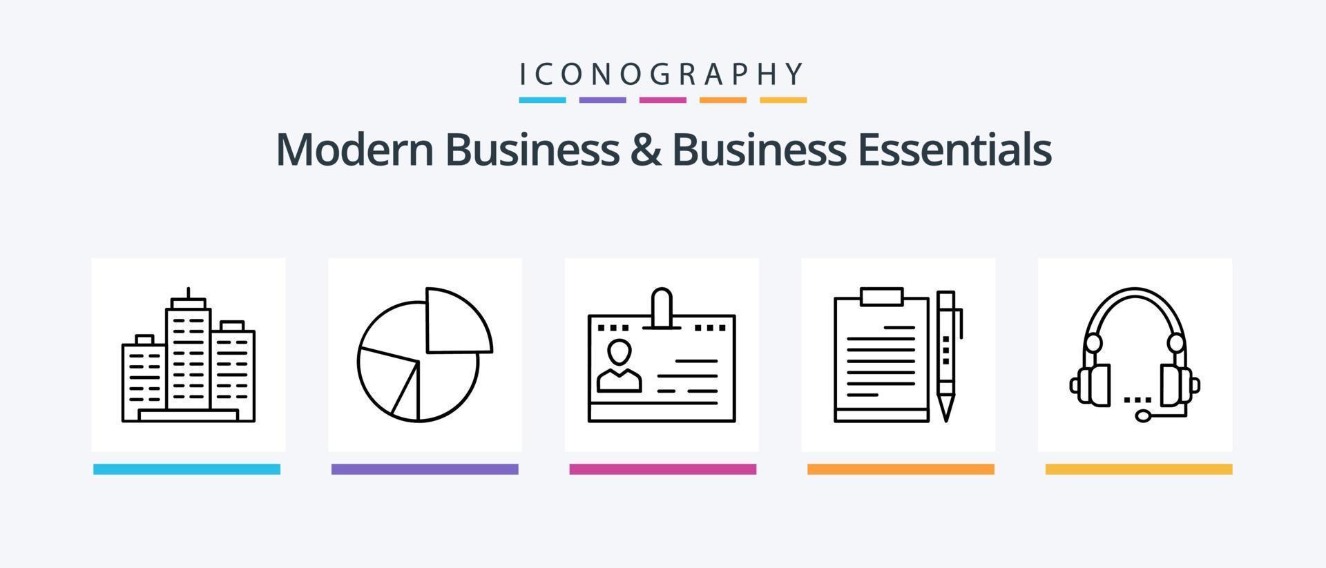 Modern Business And Business Essentials Line 5 Icon Pack Including case. baggage. digital. travel. speaker. Creative Icons Design vector