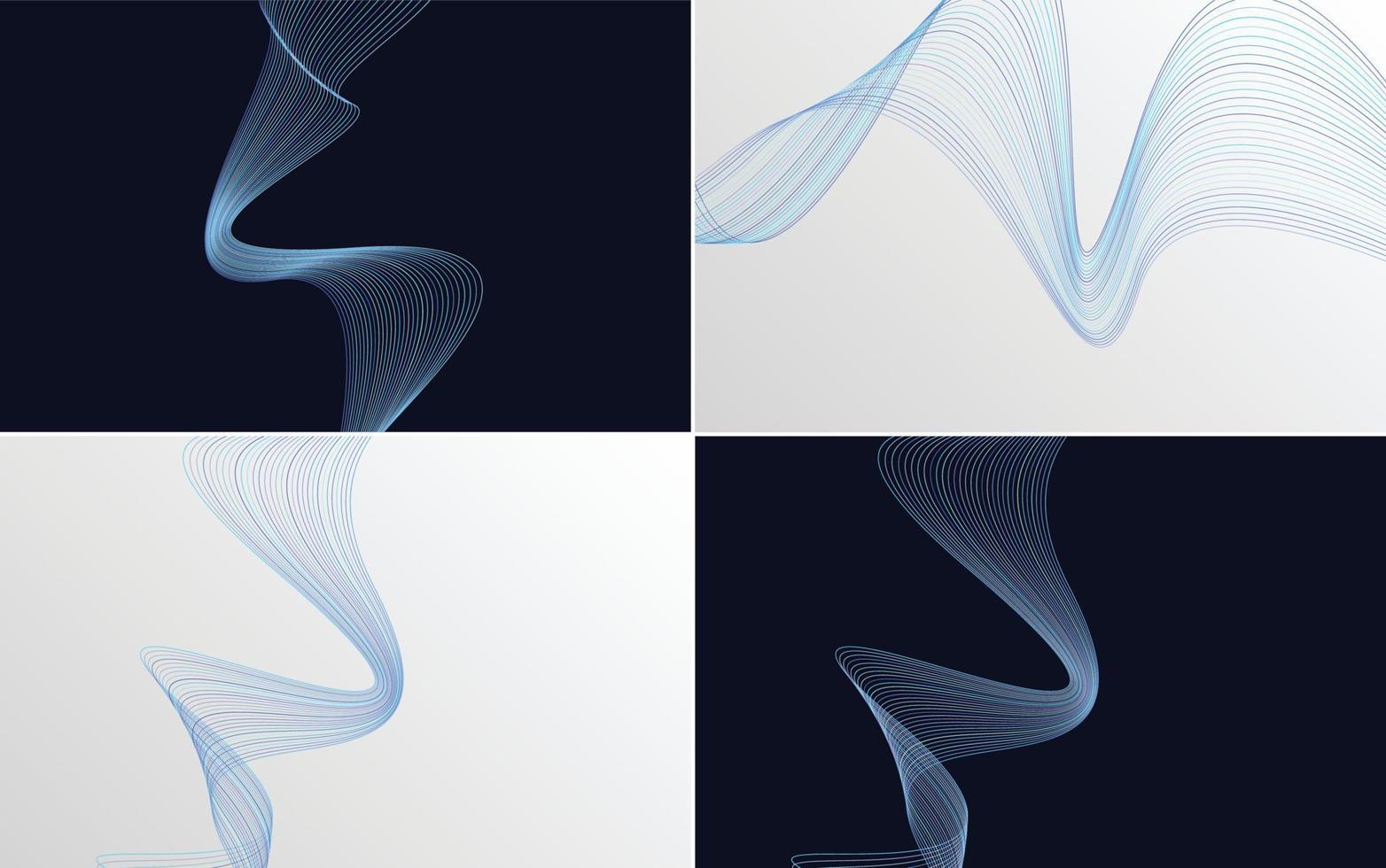 modern wave curve abstract presentation background Pack vector