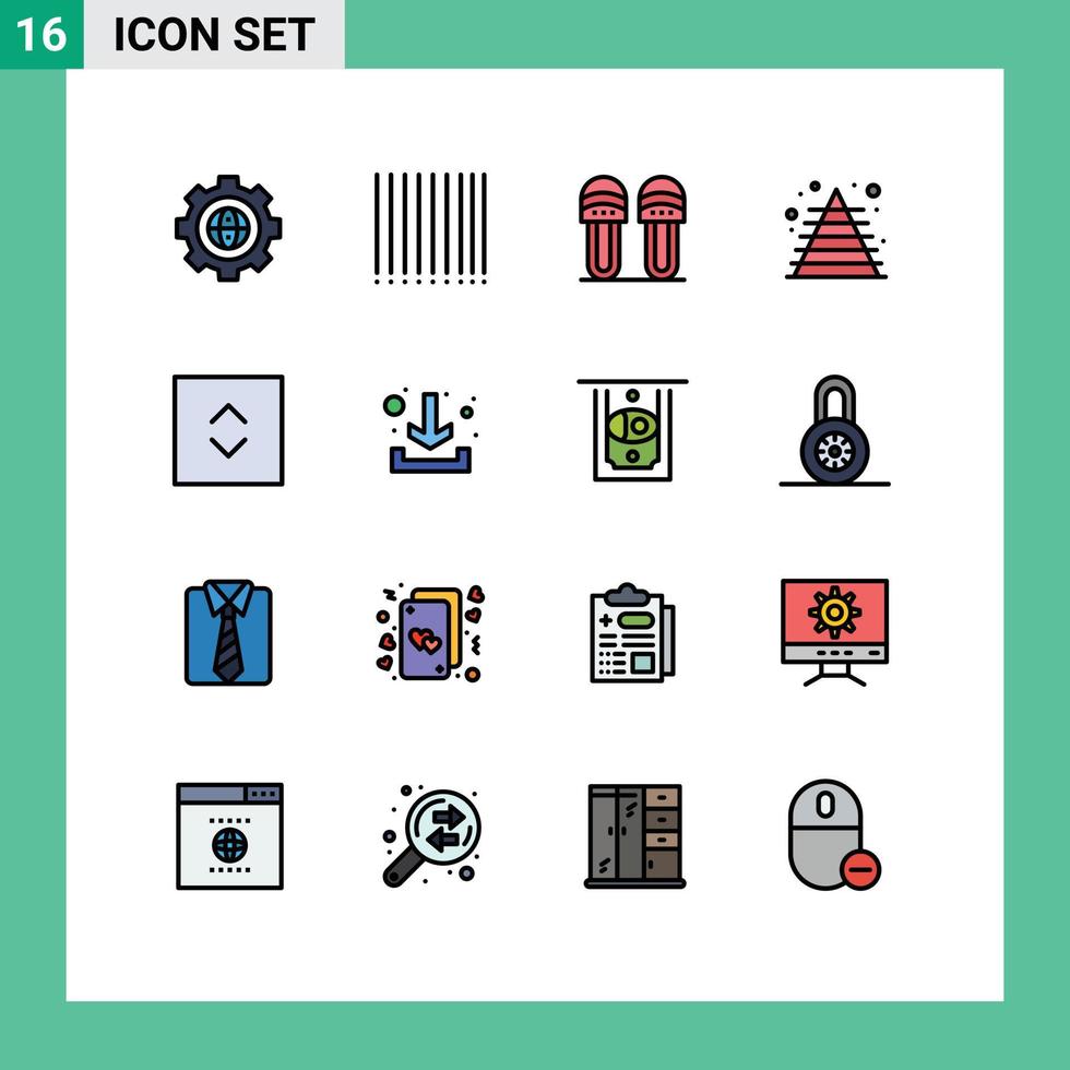 Stock Vector Icon Pack of 16 Line Signs and Symbols for square arrows comfortable pyramid finance Editable Creative Vector Design Elements