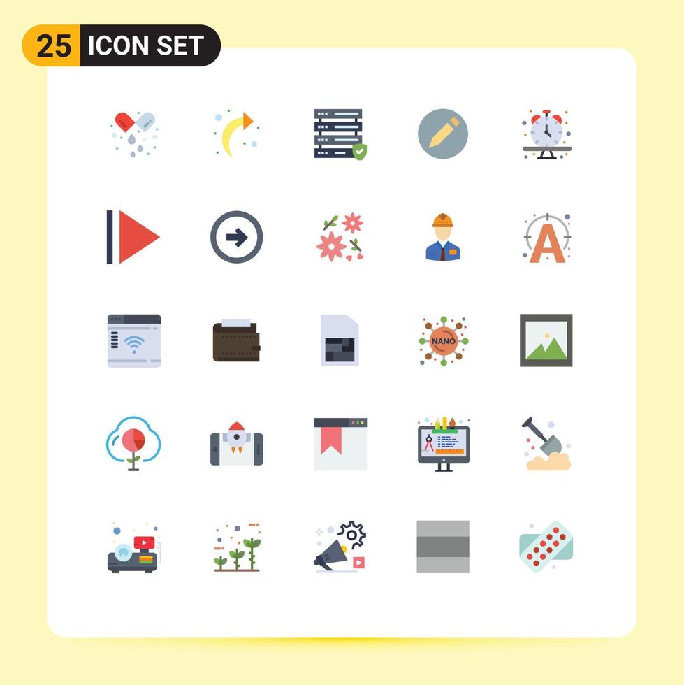 Stock Vector Icon Pack of 25 Line Signs and Symbols for play wristwatch security schedule text Editable Vector Design Elements