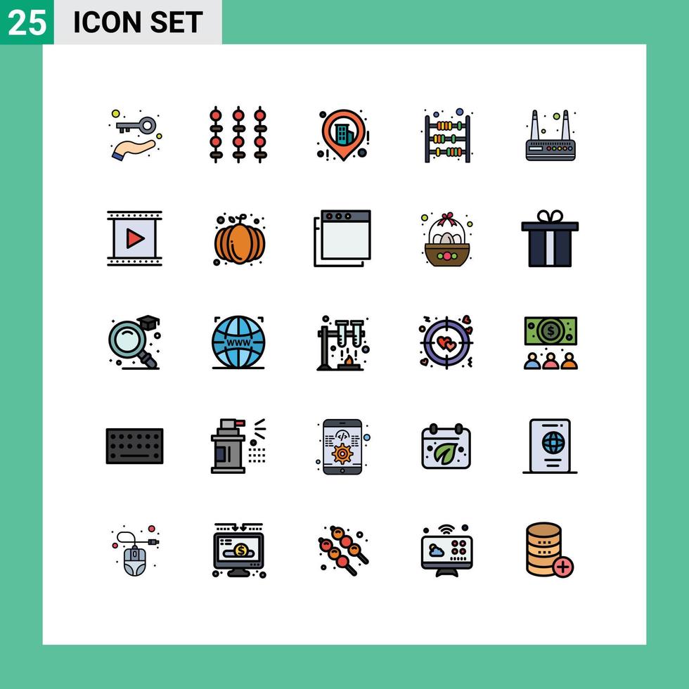 25 Creative Icons Modern Signs and Symbols of router payment business money duty Editable Vector Design Elements